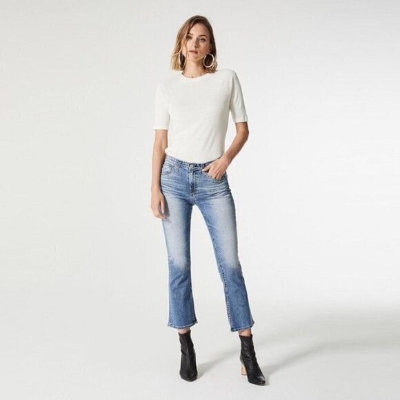 Ag Adriano Goldschmied Women's Jodi High-rise Slim Fit Flare Leg Crop Jean 28 - Picture 3 of 15